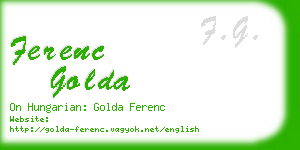 ferenc golda business card